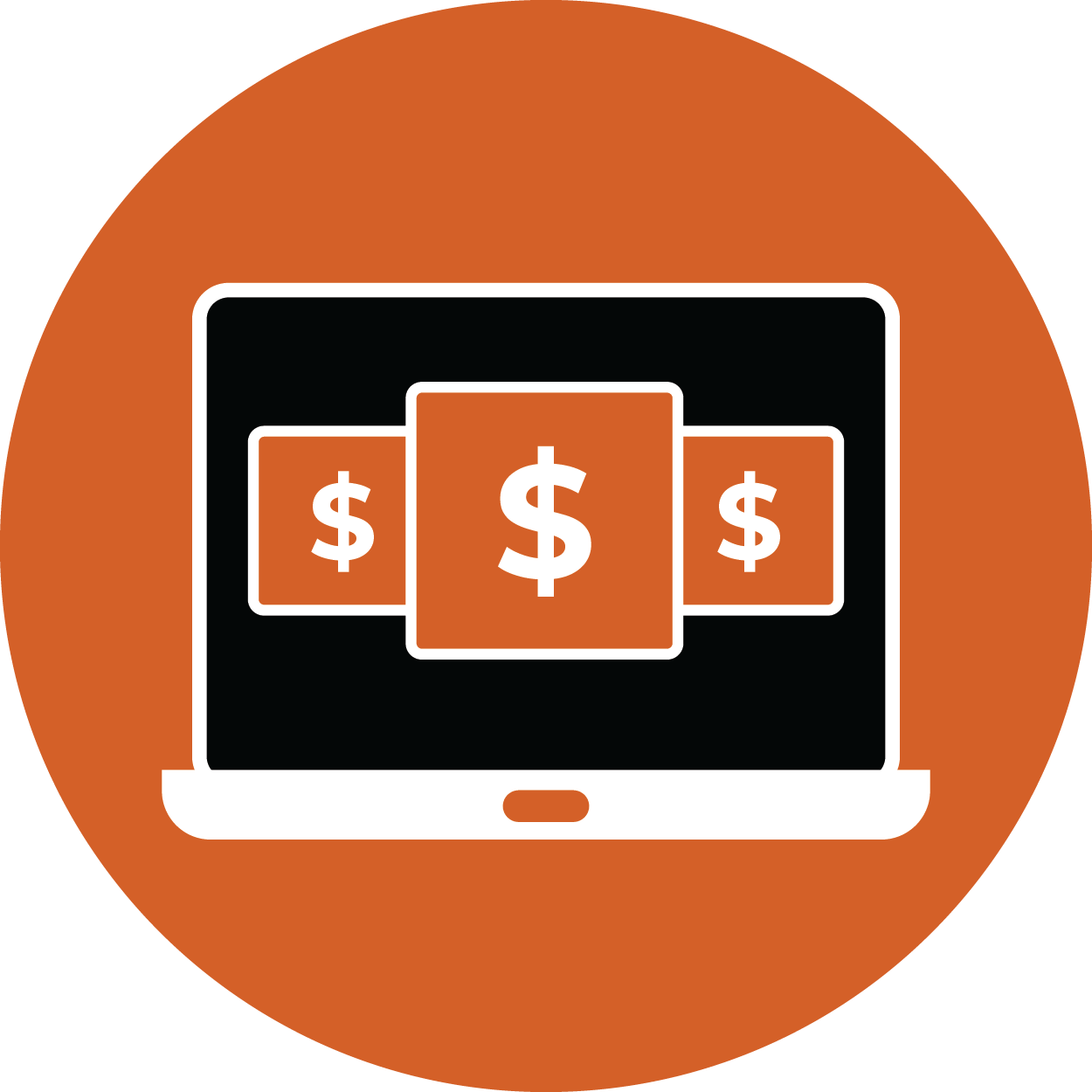 Liger_Website_0625_icon_paid media Money Laptop Icon